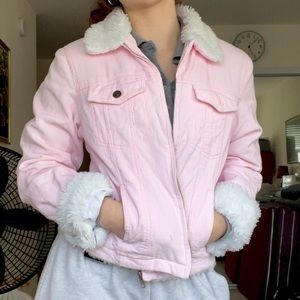 Vintage baby pink corduroy jacket